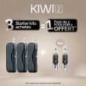 Pack Offre - Starter Kit Kiwi 2 400mAh - Kiwi Vapor 3+1 pack de pods