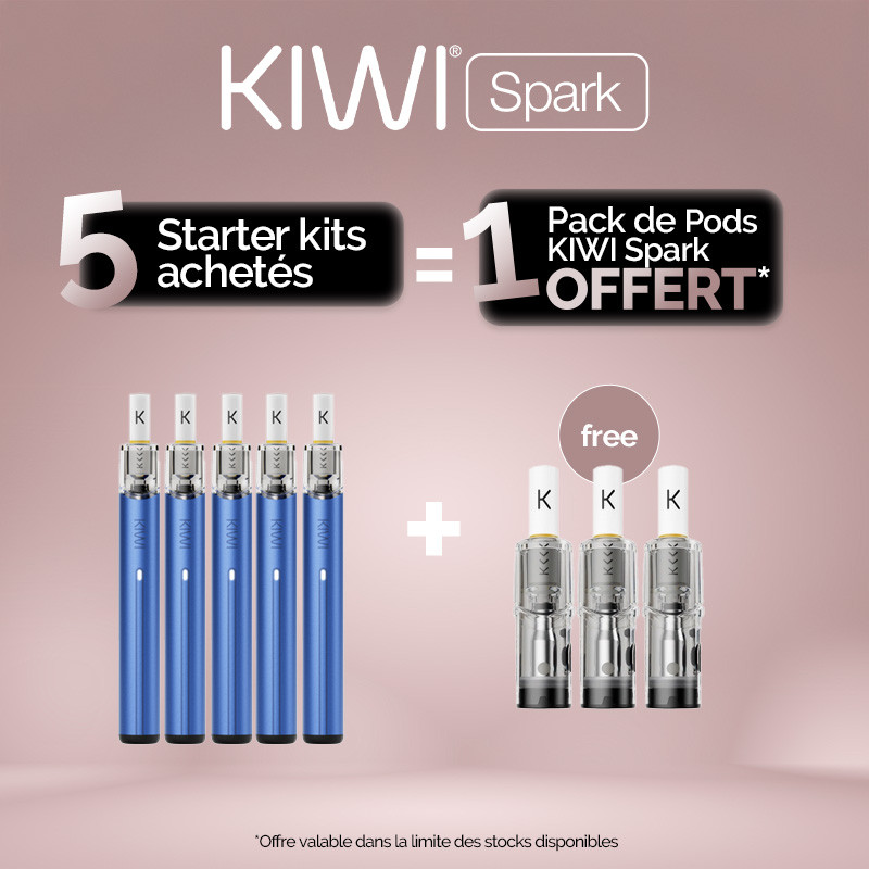 Pack Offre - Kit Kiwi Spark 700mAh - Kiwi Vapor 5+1 pack de pods