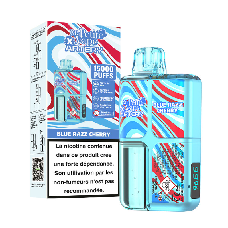 Puff Ma Petite Vape x Artery 15K Blue Razz Cherry 600mAh 12ml - Ma Petite Vape