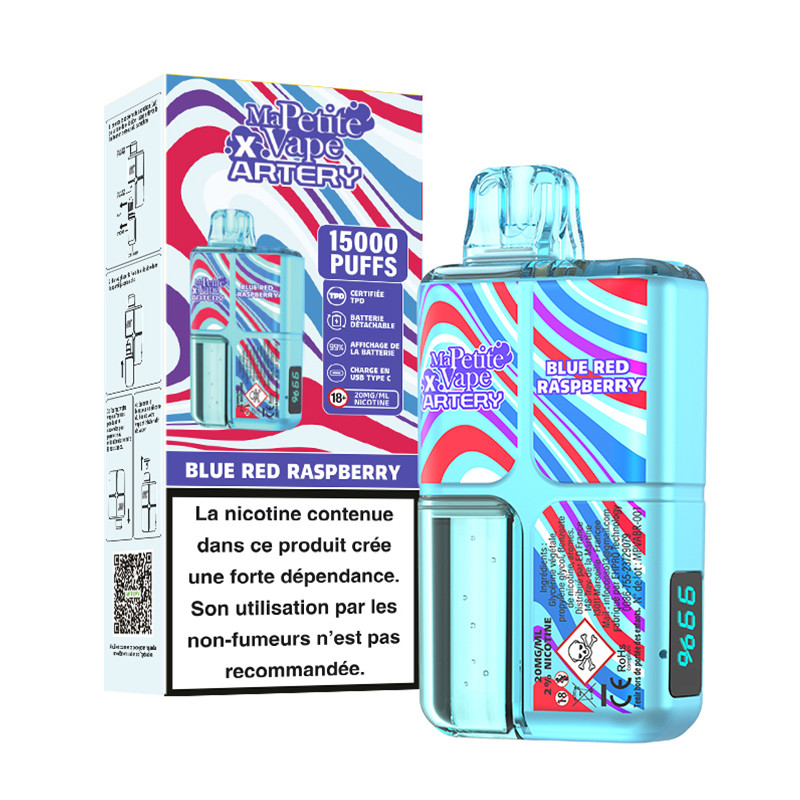 Puff Ma Petite Vape x Artery 15K Blue Red Raspberry 600mAh 12ml - Ma Petite Vape