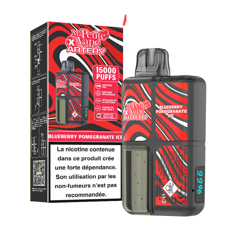 Puff Ma Petite Vape x Artery 15K Blueberry Pomegranate Ice 600mAh 12ml - Ma Petite Vape
