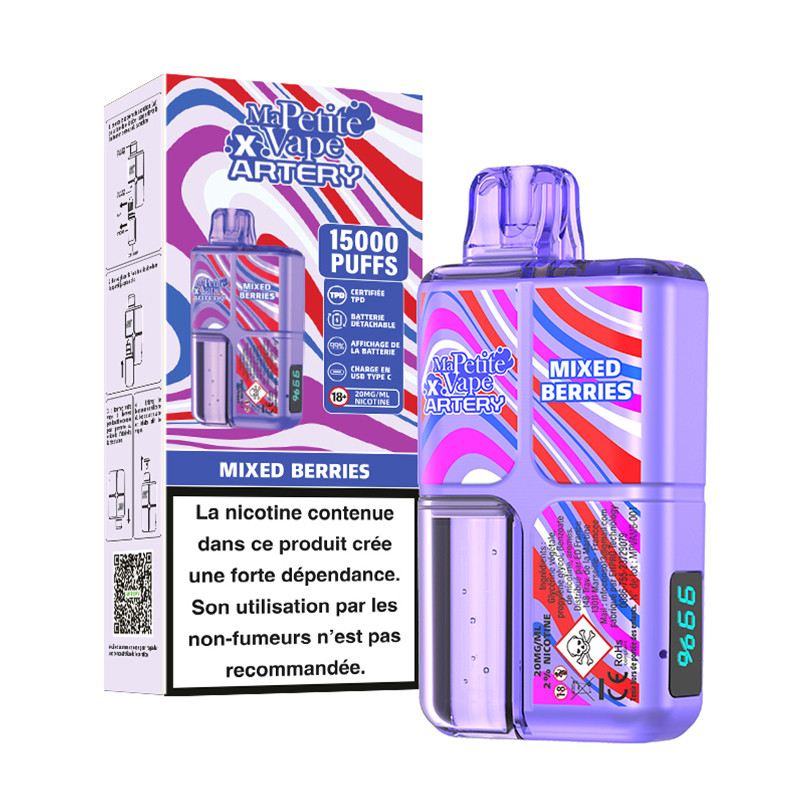Puff Ma Petite Vape x Artery 15K Mixed Berries 600mAh 12ml - Ma Petite Vape