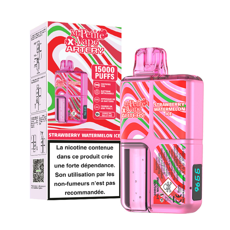 Puff Ma Petite Vape x Artery 15K Strawberry Watermelon Ice 600mAh 12ml - Ma Petite Vape