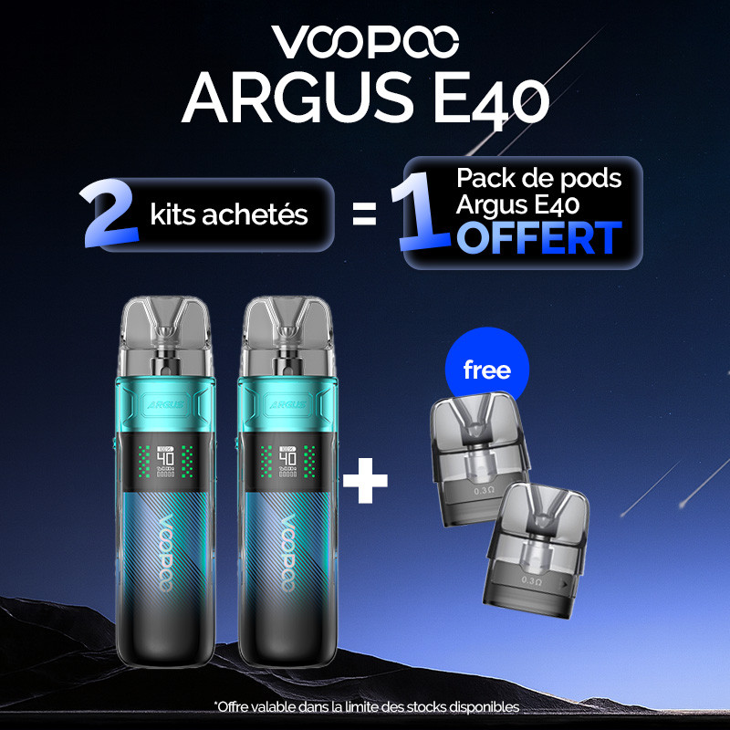 Pack Offre - Kit Pod Argus E40 1800mAh - Voopoo 2+1 pack de pods