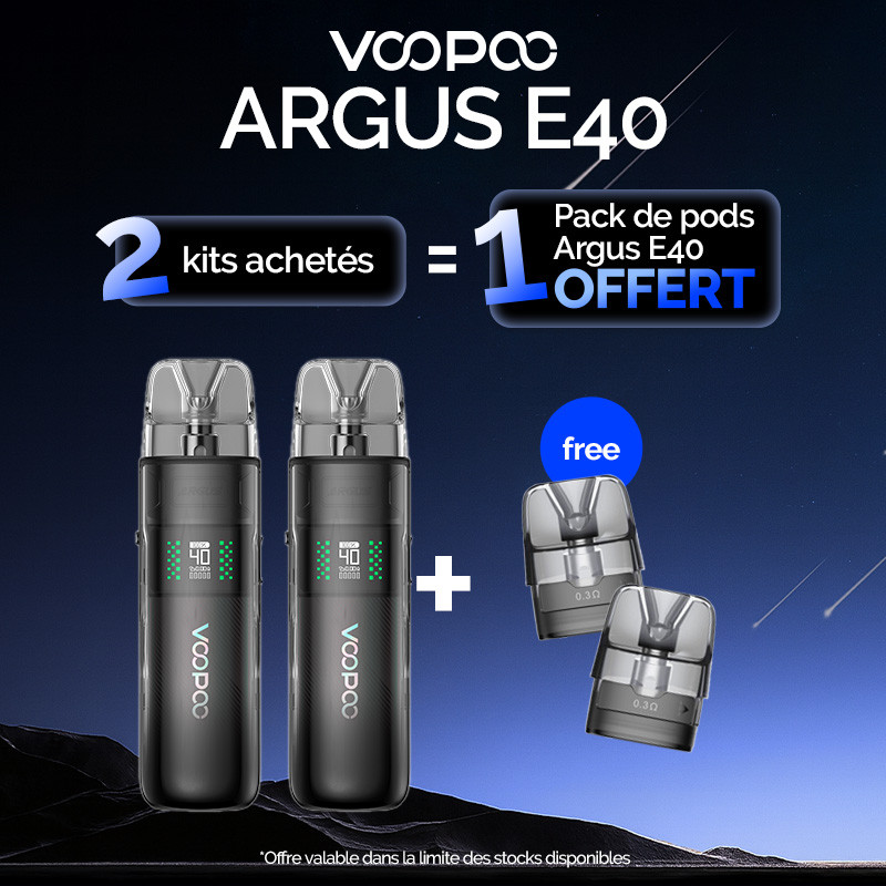 Pack Offre - Kit Pod Argus E40 1800mAh - Voopoo 2+1 pack de pods