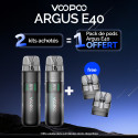 Pack Offre - Kit Pod Argus E40 1800mAh - Voopoo 2+1 pack de pods