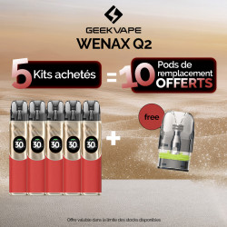 Pack Offre - Kit Pod Wenax Q2 1250mAh - Geekvape 5+10 pods