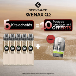Pack Offre - Kit Pod Wenax Q2 1250mAh - Geekvape 5+10 pods
