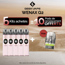 Pack Offre - Kit Pod Wenax Q2 1250mAh - Geekvape 5+10 pods