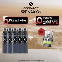Pack Offre - Kit Pod Wenax Q2 1250mAh - Geekvape 5+10 pods