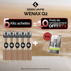 Pack Offre - Kit Pod Wenax Q2 1250mAh - Geekvape 5+10 pods