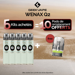 Pack Offre - Kit Pod Wenax Q2 1250mAh - Geekvape 5+10 pods