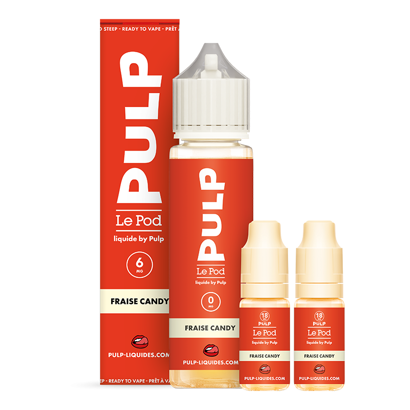 Pack Fraise Candy 60ml Le Pod Liquide - Pulp