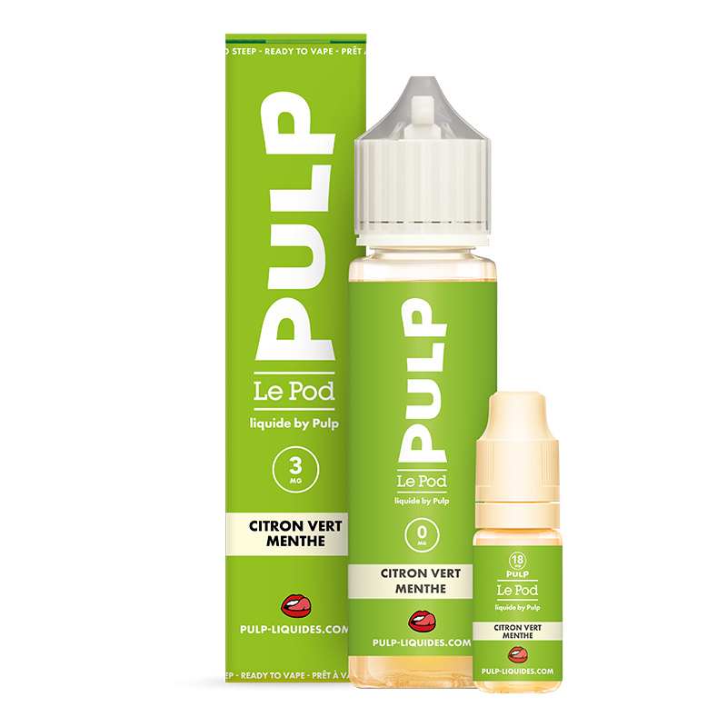 Pack Citron Vert Menthe 60ml Le Pod Liquide - Pulp