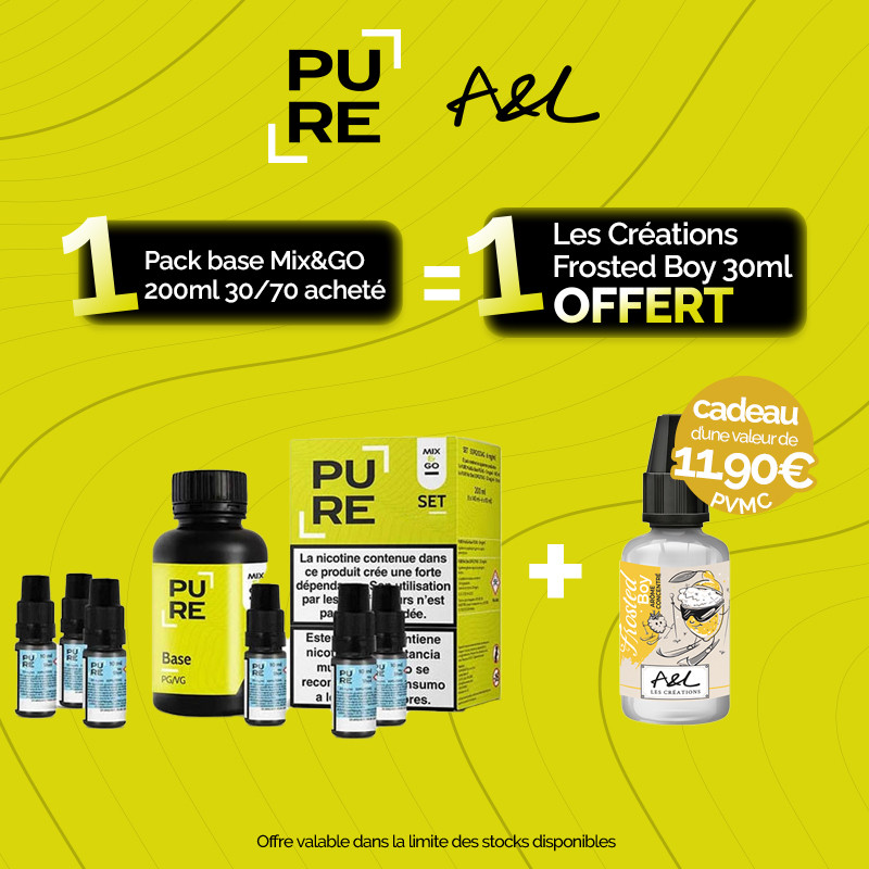 Pack Offre - Pack 200ml Base DIY Mix&Go 30/70 - PURE 1+1
