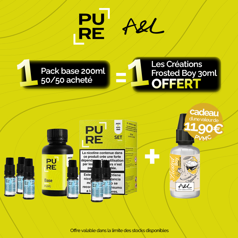 Pack Offre - Pack 200ml Base DIY Mix&Go 50/50 - PURE 1+1