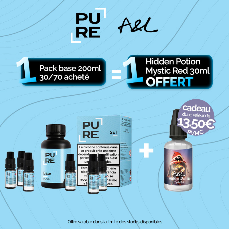 Pack Offre - Pack 200ml Base DIY 30/70 - PURE 1+1