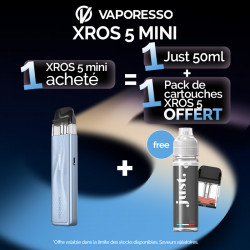 Pack Offre - Kit Pod XROS 5 Mini 1500mAh - Vaporesso 1+1 pack de pods+1 Just 50ml