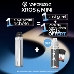 Pack Offre - Kit Pod XROS 5 Mini 1500mAh - Vaporesso 1+1 pack de pods+1 Just 50ml