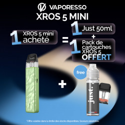 Pack Offre - Kit Pod XROS 5 Mini 1500mAh - Vaporesso 1+1 pack de pods+1 Just 50ml
