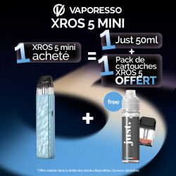 Pack Offre - Kit Pod XROS 5 Mini 1500mAh - Vaporesso 1+1 pack de pods+1 Just 50ml