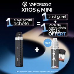 Pack Offre - Kit Pod XROS 5 Mini 1500mAh - Vaporesso 1+1 pack de pods+1 Just 50ml