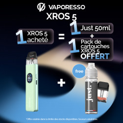 Pack Offre JUST x VSO - Kit Pod XROS 5 1500mAh - Vaporesso 1+1 pack de pods+1 Just 50ml
