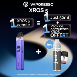 Pack Offre JUST x VSO - Kit Pod XROS 5 1500mAh - Vaporesso 1+1 pack de pods+1 Just 50ml