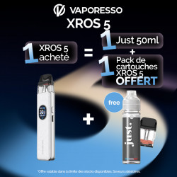 Pack Offre JUST x VSO - Kit Pod XROS 5 1500mAh - Vaporesso 1+1 pack de pods+1 Just 50ml