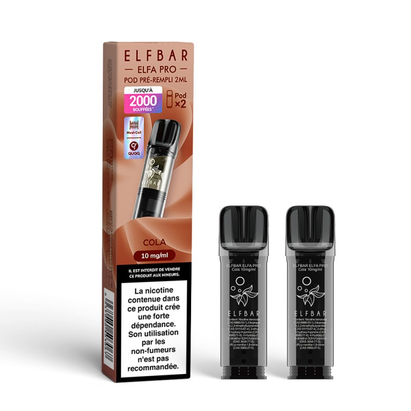 Pod pré-rempli Cola 2ml Elfa Pro - ElfBar (pack de 2)