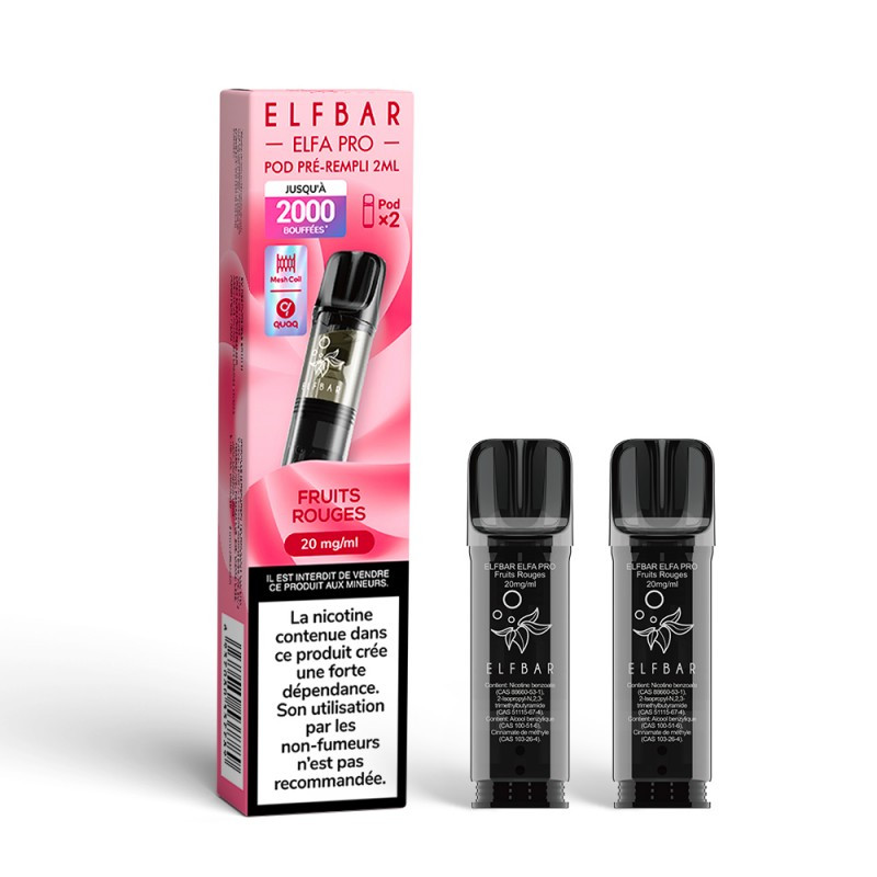 Pod pré-rempli Fruits Rouges 2ml Elfa Pro - ElfBar (pack de 2)