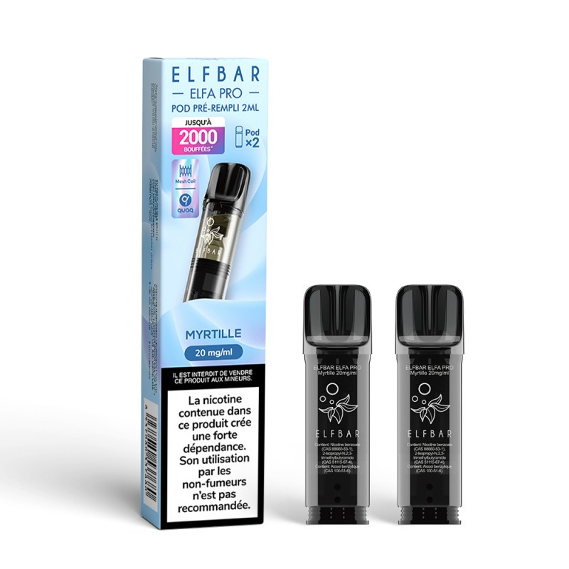 Pod pré-rempli Myrtille 2ml Elfa Pro - ElfBar (pack de 2)