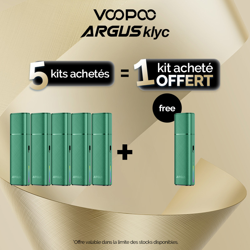 Pack Offre - Kit Pod Argus Klyc 1350mAh - Voopoo 5+1
