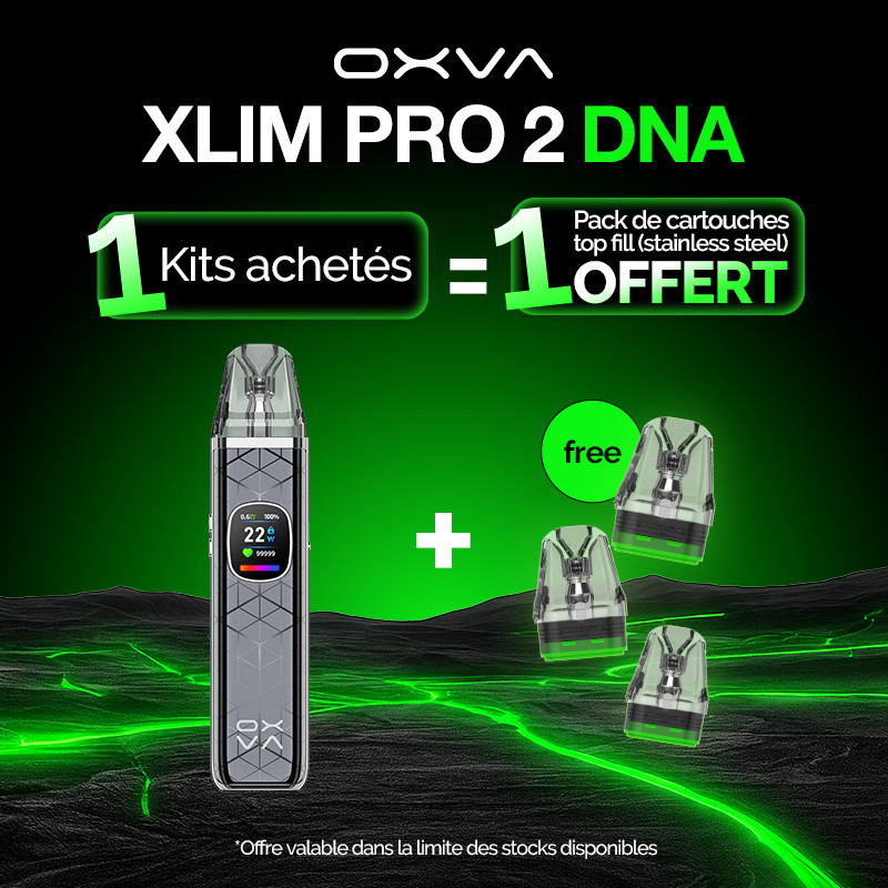 Pack Offre - Kit Pod XLIM PRO 2 DNA 1300mAh - OXVA 1+1 pack de pods
