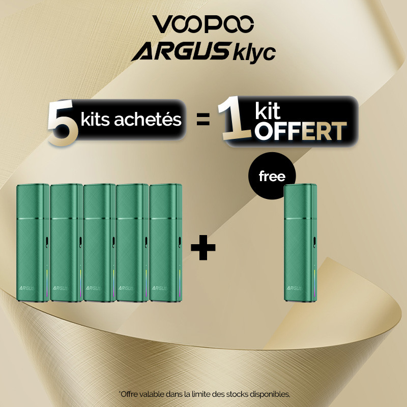 Pack Offre - Kit Pod Argus Klyc 1350mAh - Voopoo 5+1