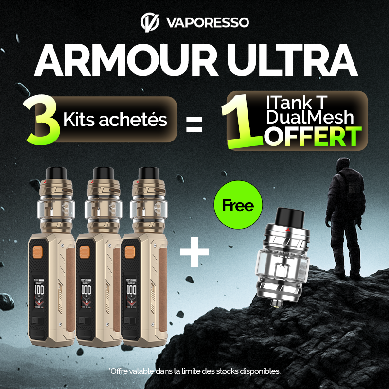 Pack Offre - Kit Armour Ultra 100w - Vaporesso 3+1 iTank T Dual Mesh