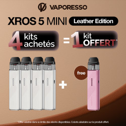 Pack Offre - Kit Pod XROS 5 Mini 1500mAh - Vaporesso (Leather Version) 4+1