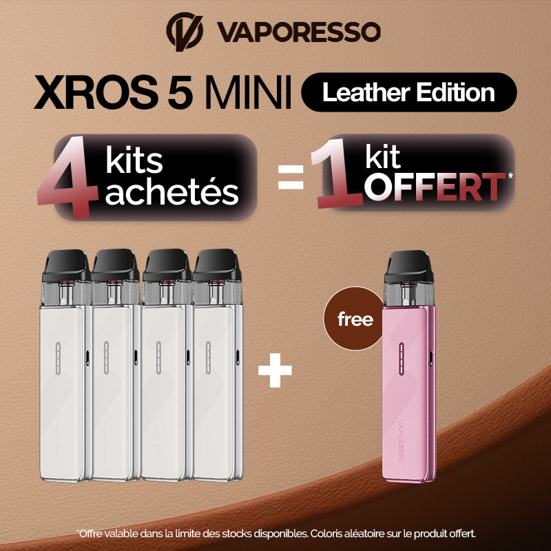 Pack Offre - Kit Pod XROS 5 Mini 1500mAh - Vaporesso (Leather Version) 4+1