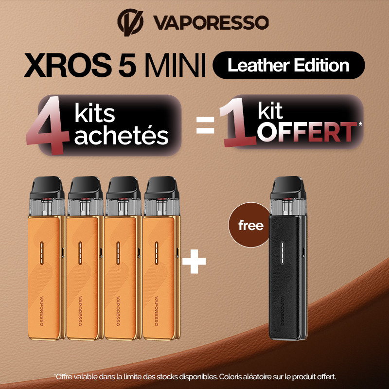 Pack Offre - Kit Pod XROS 5 Mini 1500mAh - Vaporesso (Leather Version) 4+1