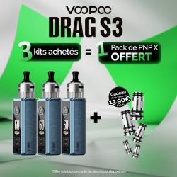 Pack Offre - Kit Pod Drag S3 avec PnP-X MTL - Voopoo 3+1 pack PnP-x