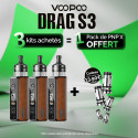 Pack Offre - Kit Pod Drag S3 avec PnP-X MTL - Voopoo 3+1 pack PnP-x