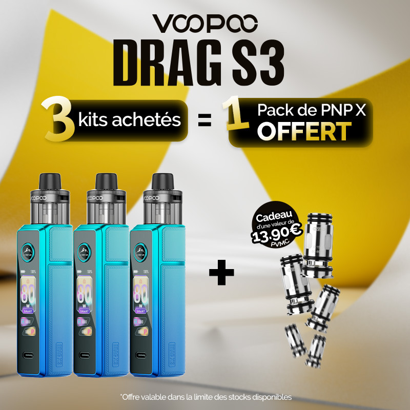 Pack Offre - Kit Pod Drag X3 avec PnP-X DTL - Voopoo 3+1 pack PnP-x