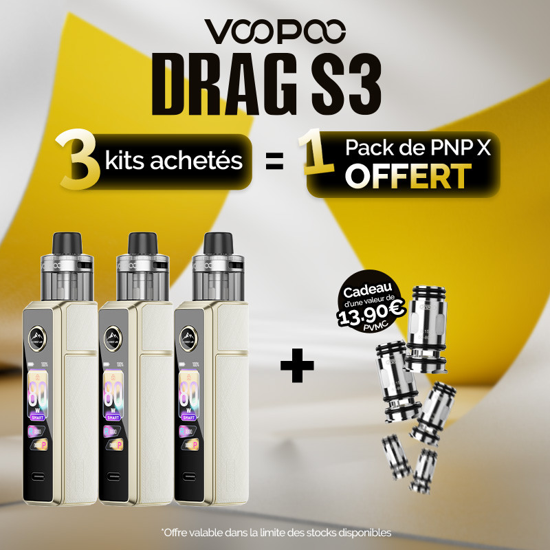 Pack Offre - Kit Pod Drag X3 avec PnP-X DTL - Voopoo 3+1 pack PnP-x