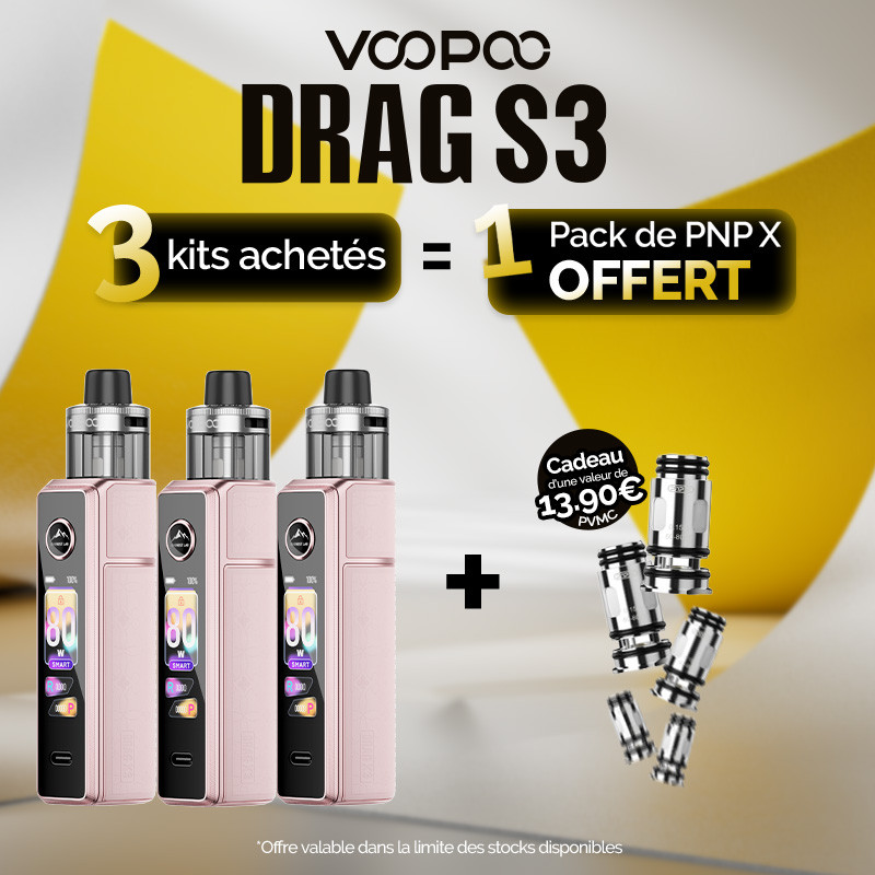 Pack Offre - Kit Pod Drag X3 avec PnP-X DTL - Voopoo 3+1 pack PnP-x