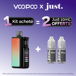 Pack Offre - Kit Pod Vrizz 2 1350mAh - Voopoo 1 + 2x10ml Just