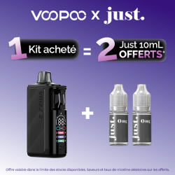 Pack Offre - Kit Pod Vrizz 2 1350mAh - Voopoo 1 + 2x10ml Just