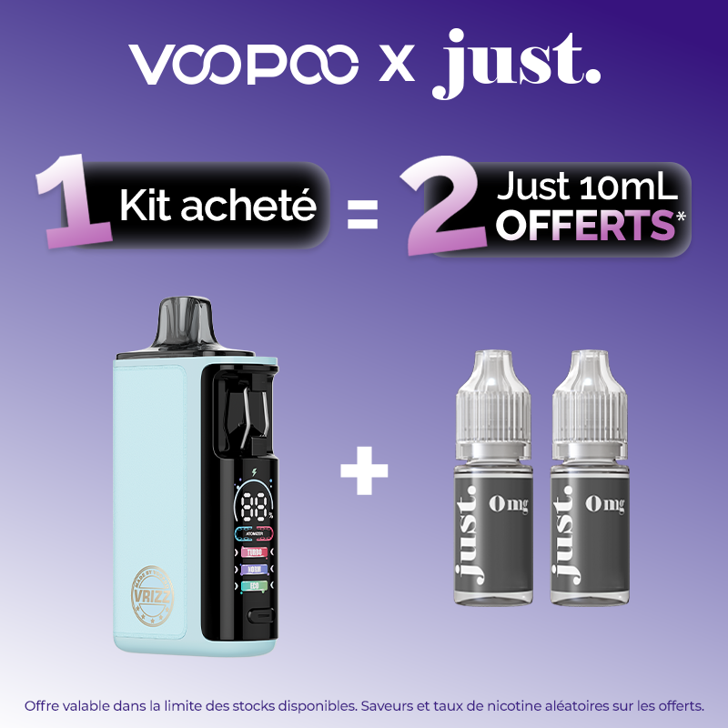 Pack Offre - Kit Pod Vrizz 2 1350mAh - Voopoo 1 + 2x10ml Just