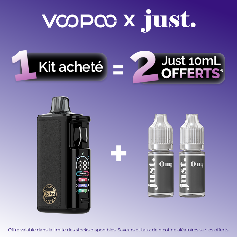 Pack Offre - Kit Pod Vrizz 2 1350mAh - Voopoo 1 + 2x10ml Just