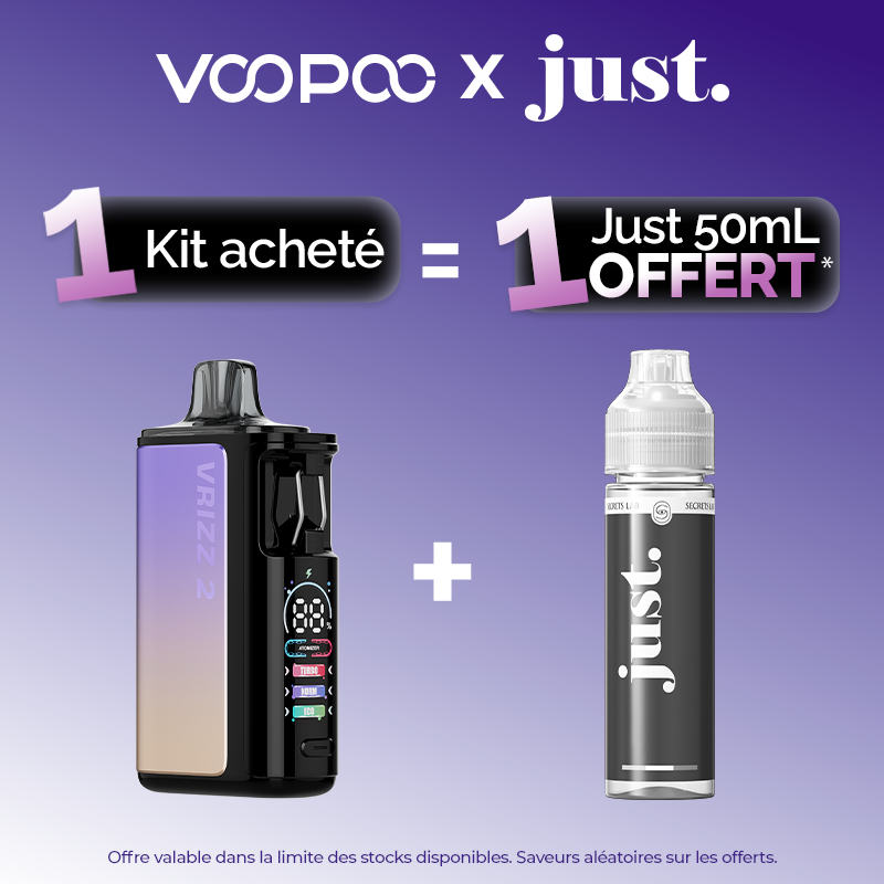 Pack Offre - Kit Pod Vrizz 2 1350mAh - Voopoo 1 + 1 Just 50ml