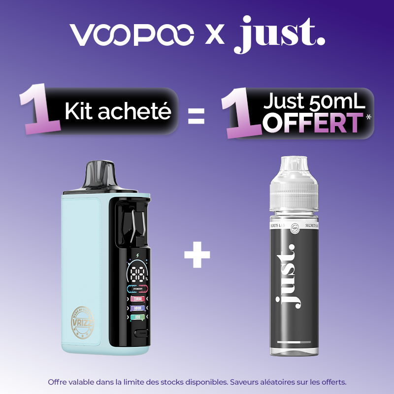 Pack Offre - Kit Pod Vrizz 2 1350mAh - Voopoo 1 + 1 Just 50ml